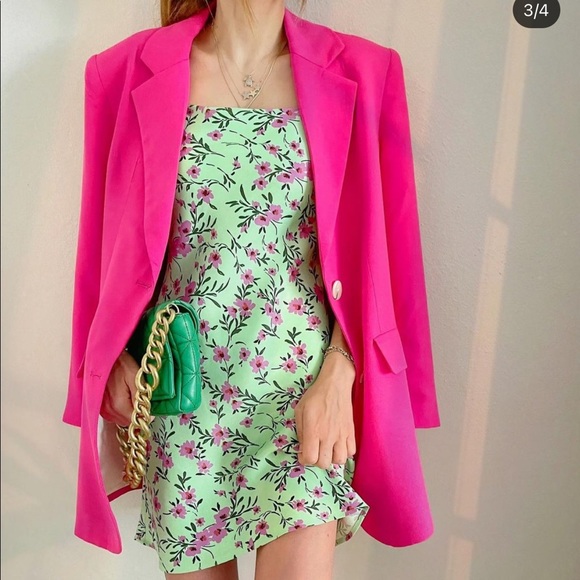 Zara satin effect print dress - Picture 10 of 15